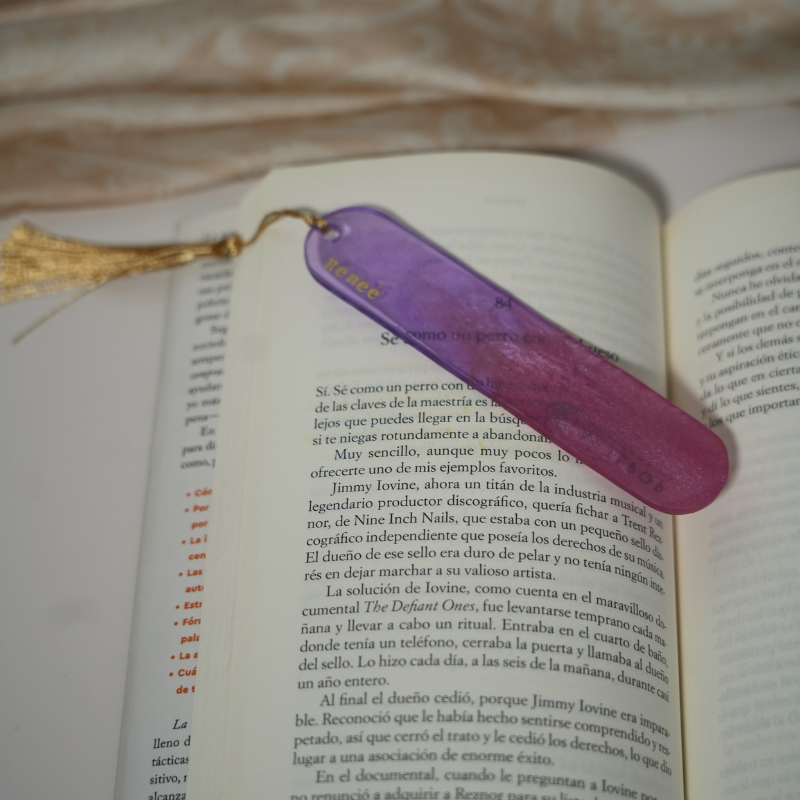 Resin Bookmark – Ocean Blue Gradient