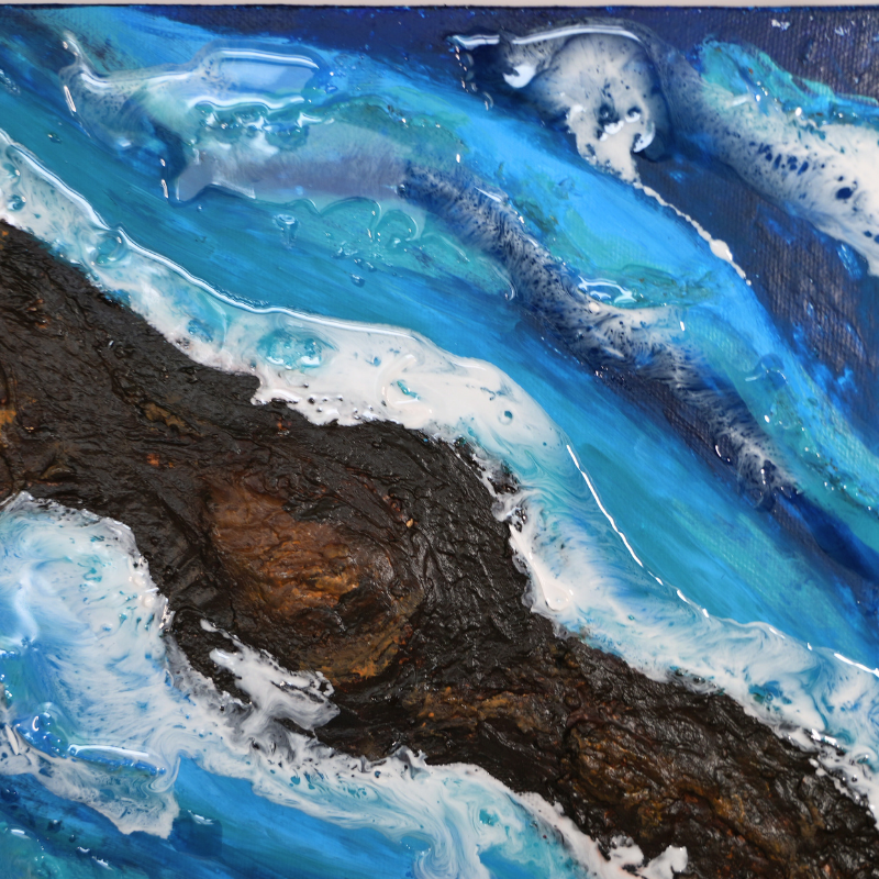 Caribbean Landscape -Hand Painted