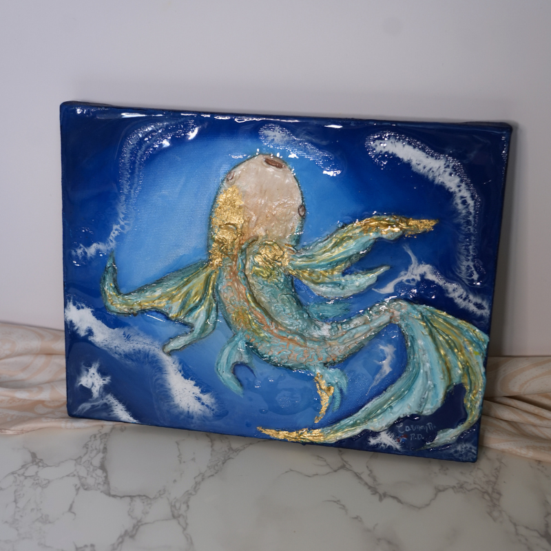 Caribbean Landscape -Hand Painted