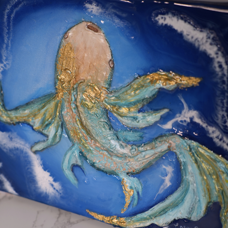 Caribbean Landscape -Hand Painted