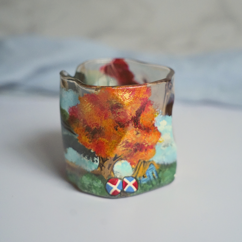 Hand-Painted Dominican Glass