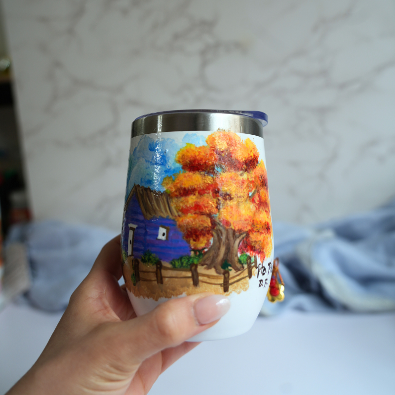 Custom Hand-Painted Tumbler – Personalized Design