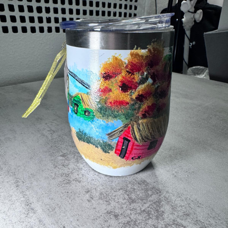 Custom Hand-Painted Tumbler – Personalized Design